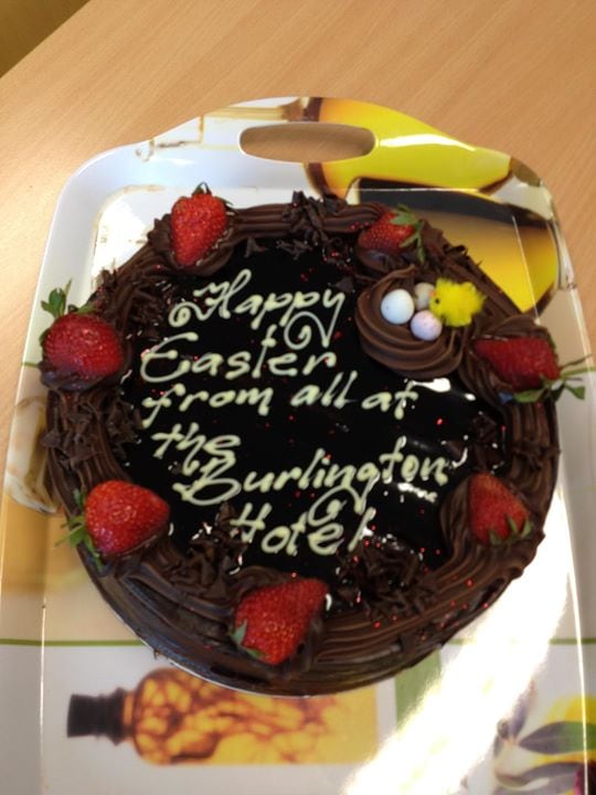 Big “Thank You” to the The Burlington Hotel Dublin for the yummy Easter Cake!