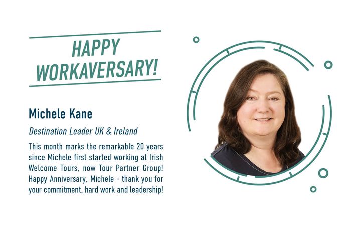 Michele joined Irish Welcome Tours, now Tour Partner Group, 20 years ago.