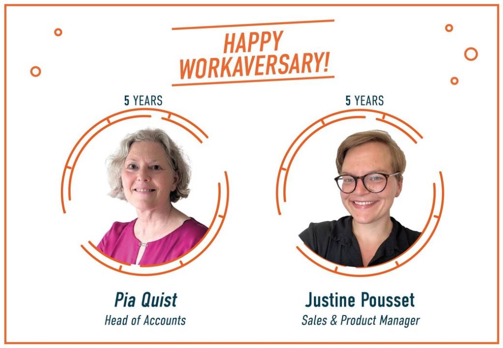 Happy Workaversary, Pia & Justine!